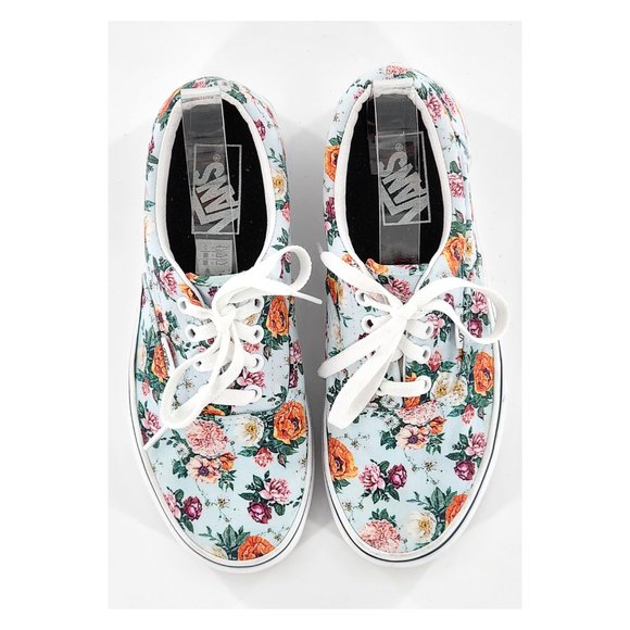 VANS Floral Print Lace Up Canvas Sneakers Unisex - Picture 2 of 12
